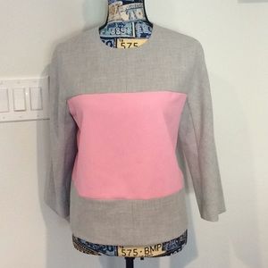 C.O.S. Structured Color Block Top Sz 6